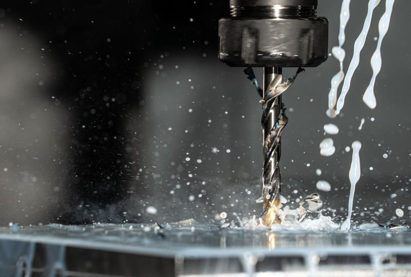 CNC machining in progress